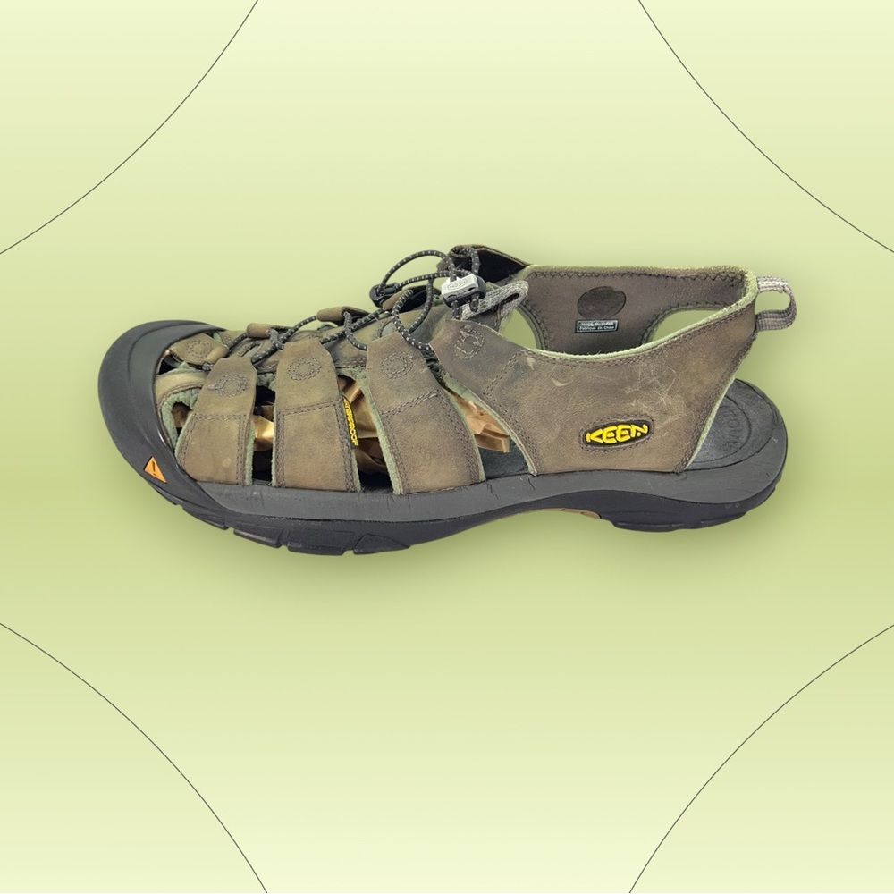 Keen Newport H2 Sandal Mens Size 16 Leather Waterproof Closed Toe Brown Tan